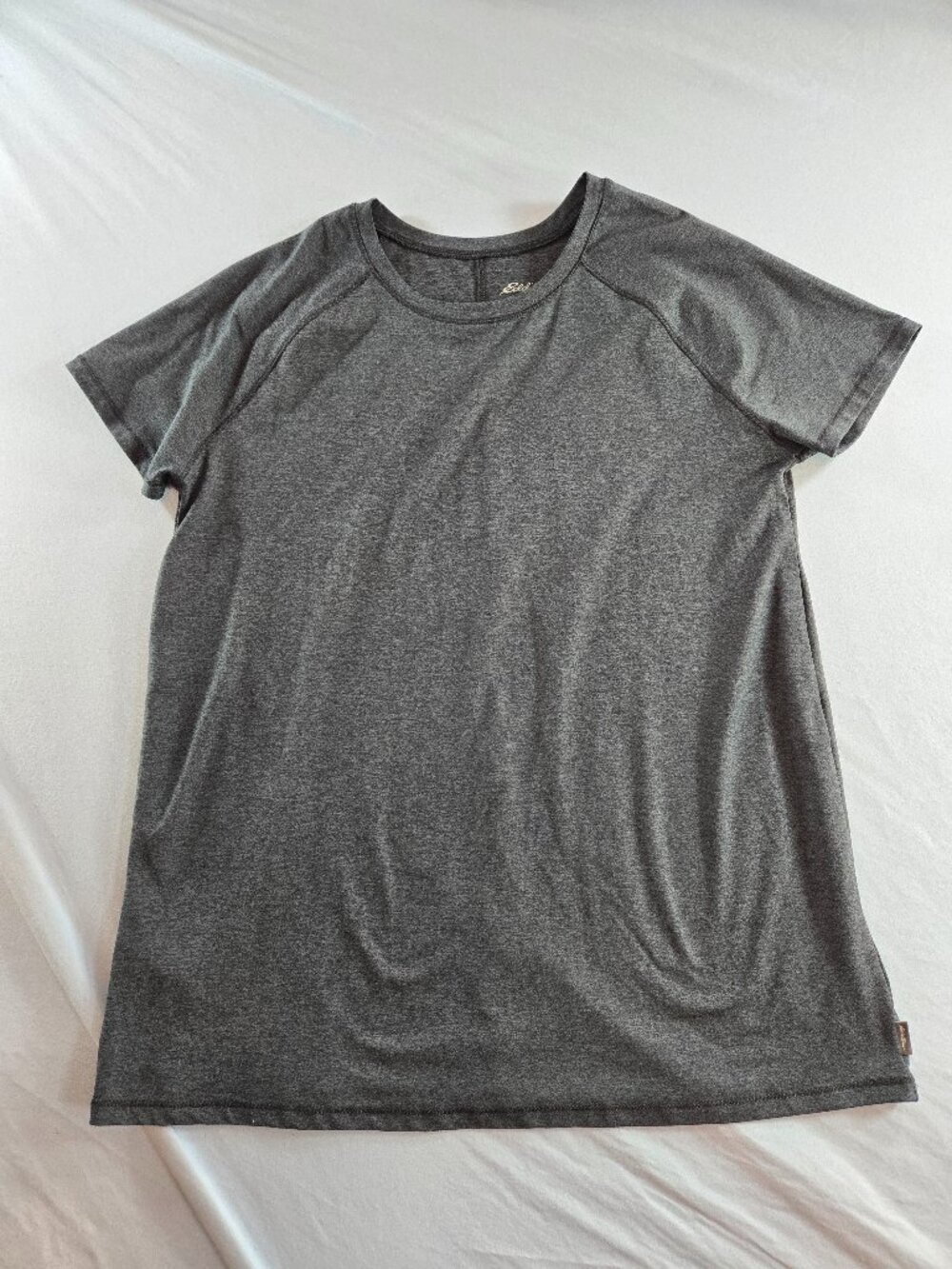 Eddie Bauer Women's Medium Dark Gray Active Short Sleeve Crewneck Tee